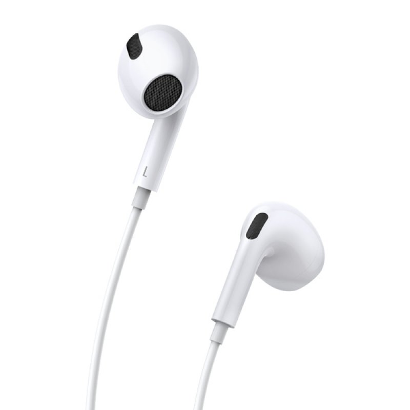 Detalle de Baseus Encok C17: Auriculares intrauditivos con cable USB-C en blanco