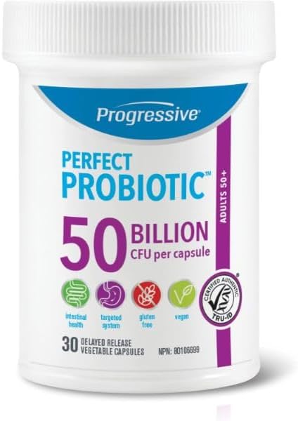 Detalle 2 de Progressive 1026 Perfect Probiotic Adult 50+ 50B, 30 Capsules, 8 Strains
