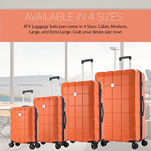 Detalle de ATX Luggage Extra Large 32-Inch ABS Hard Shell Suitcase with Built-In TSA Lock and 4 Dual Spinner Wheels