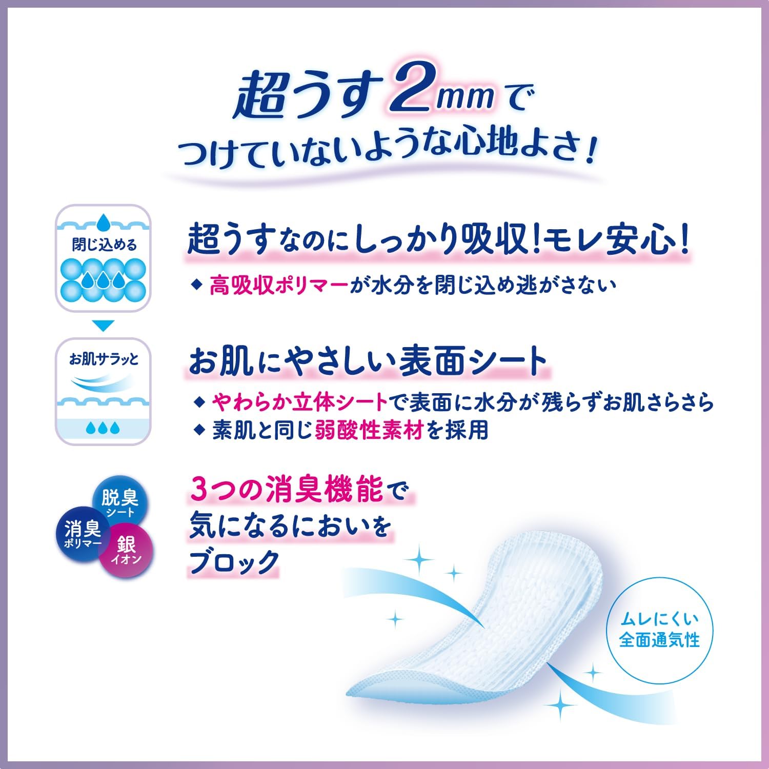 Detalle de Perfect Choice リフレ 超うす安心パッド 50cc 19cm・2mm、48枚×2袋