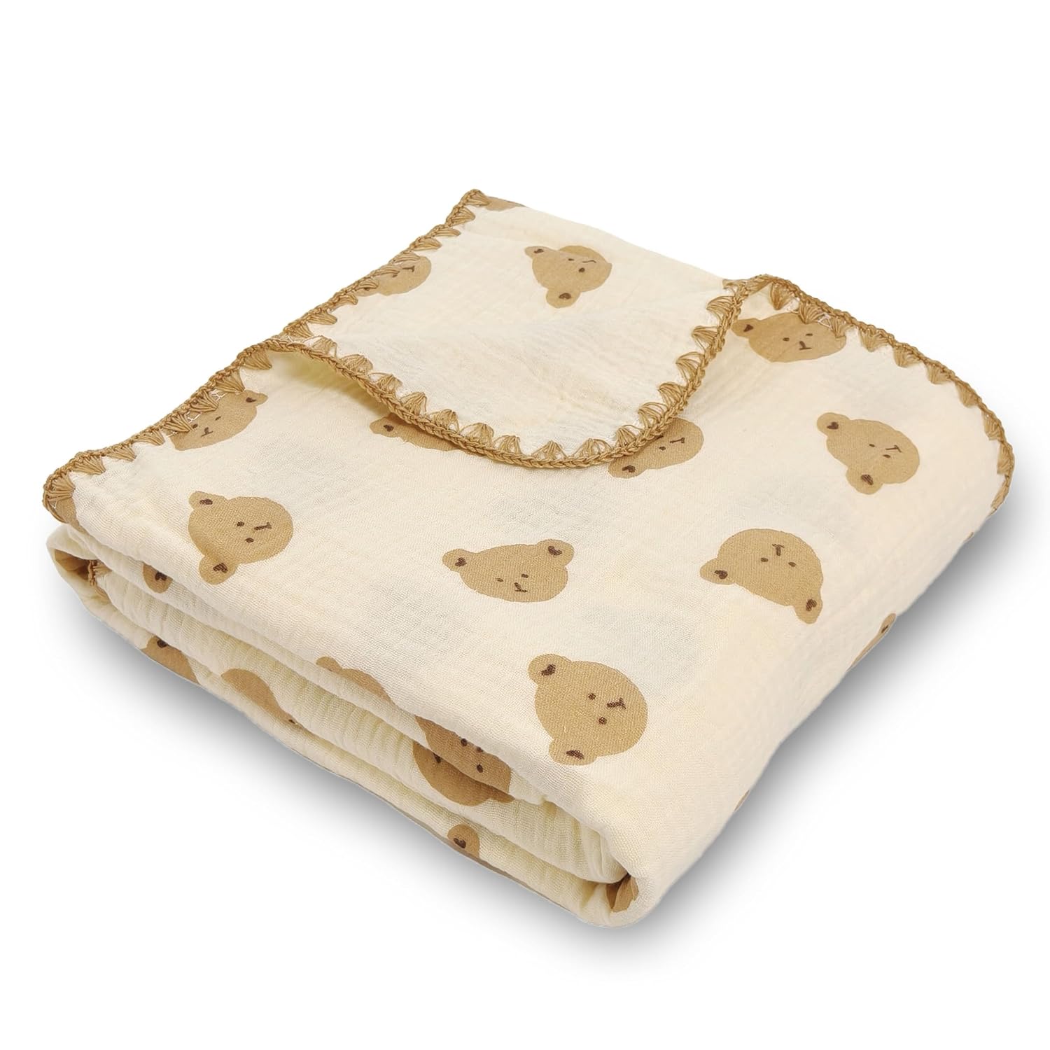 Detalle de Gunnaicat Cotton Muslin Baby Blanket, 40 x 40 Inch