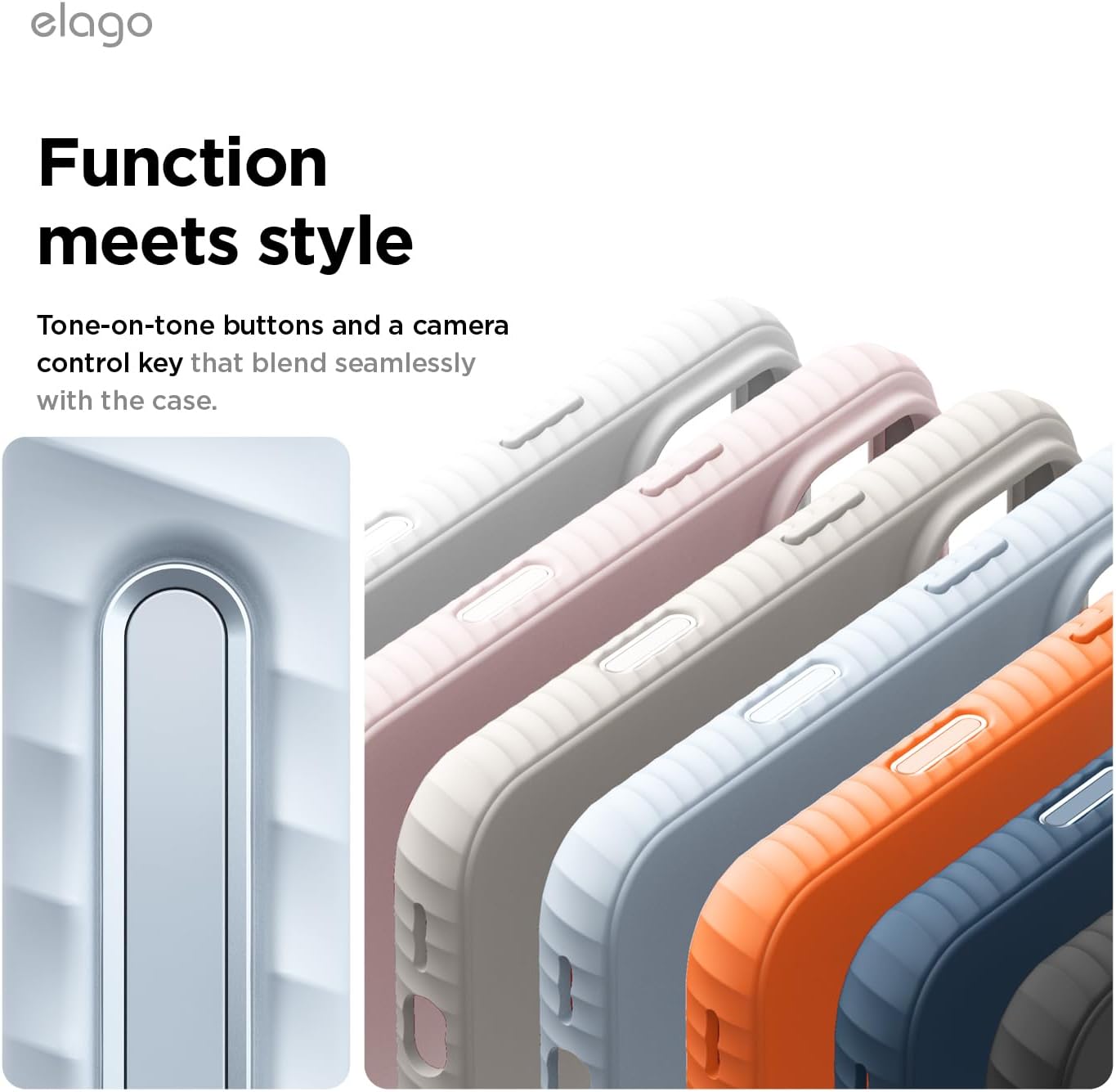 Detalle 1 de elago Magnetic Ridge ES17MSRG69PRO-LBL Case for iPhone 17 Pro Max and 18 Pro Max