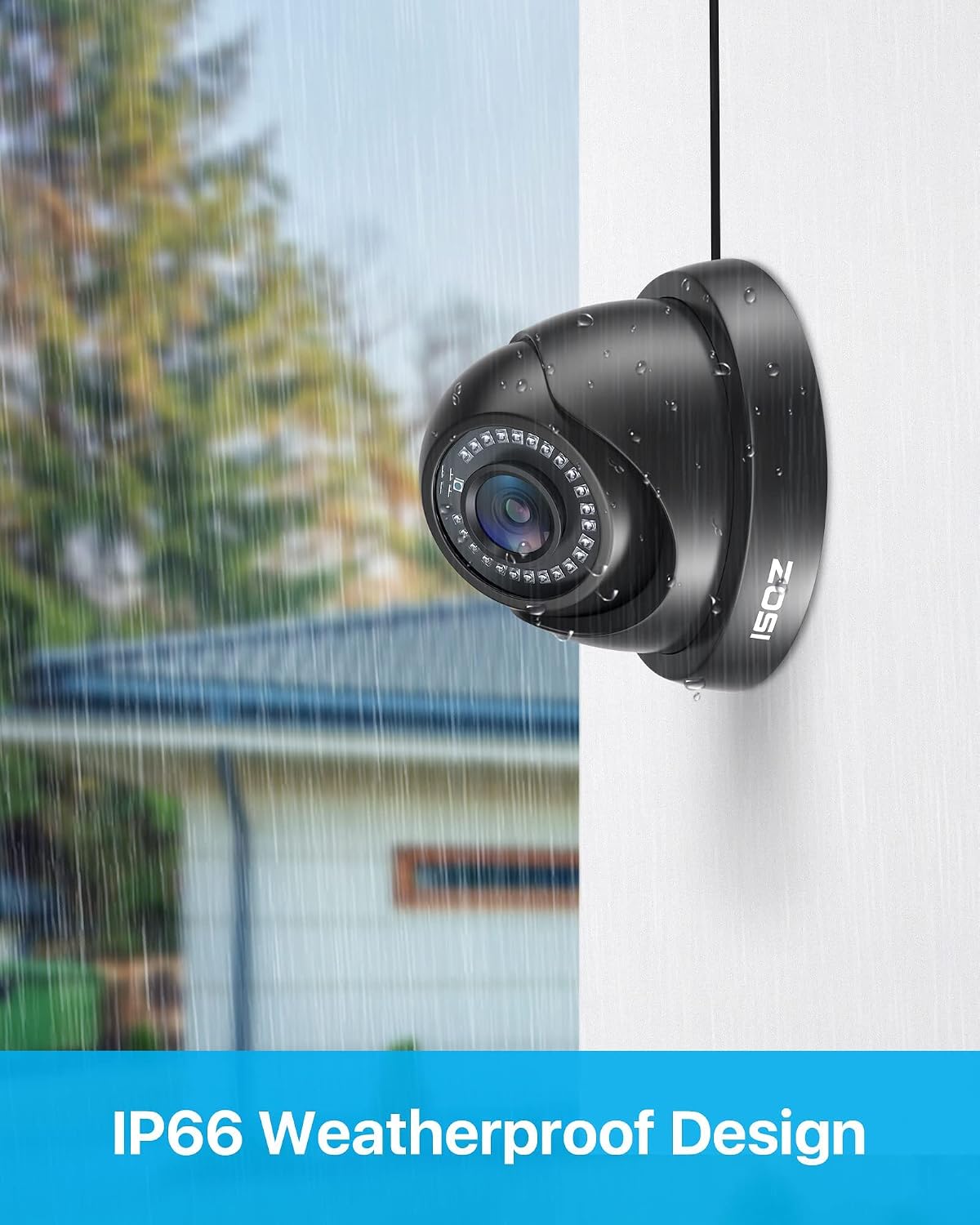 Thumbnail 4 de ZOSI 4 Pack 1080P Dome Security Cameras 80ft