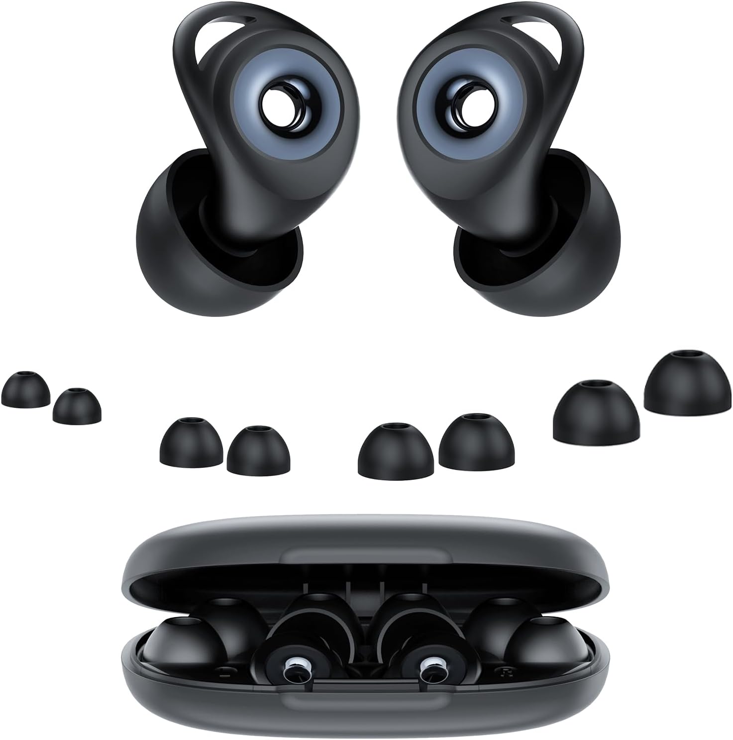 Bouchons d'oreille D'oreille Dormir en Silicone – réduction 45 dB, 4 tailles (XS→L), réutilisables