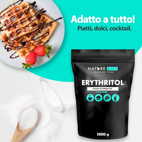 Detalle 2 de Nature Diet Eritritolo 1000 g – Dolcificante Naturale a 0 Calorie