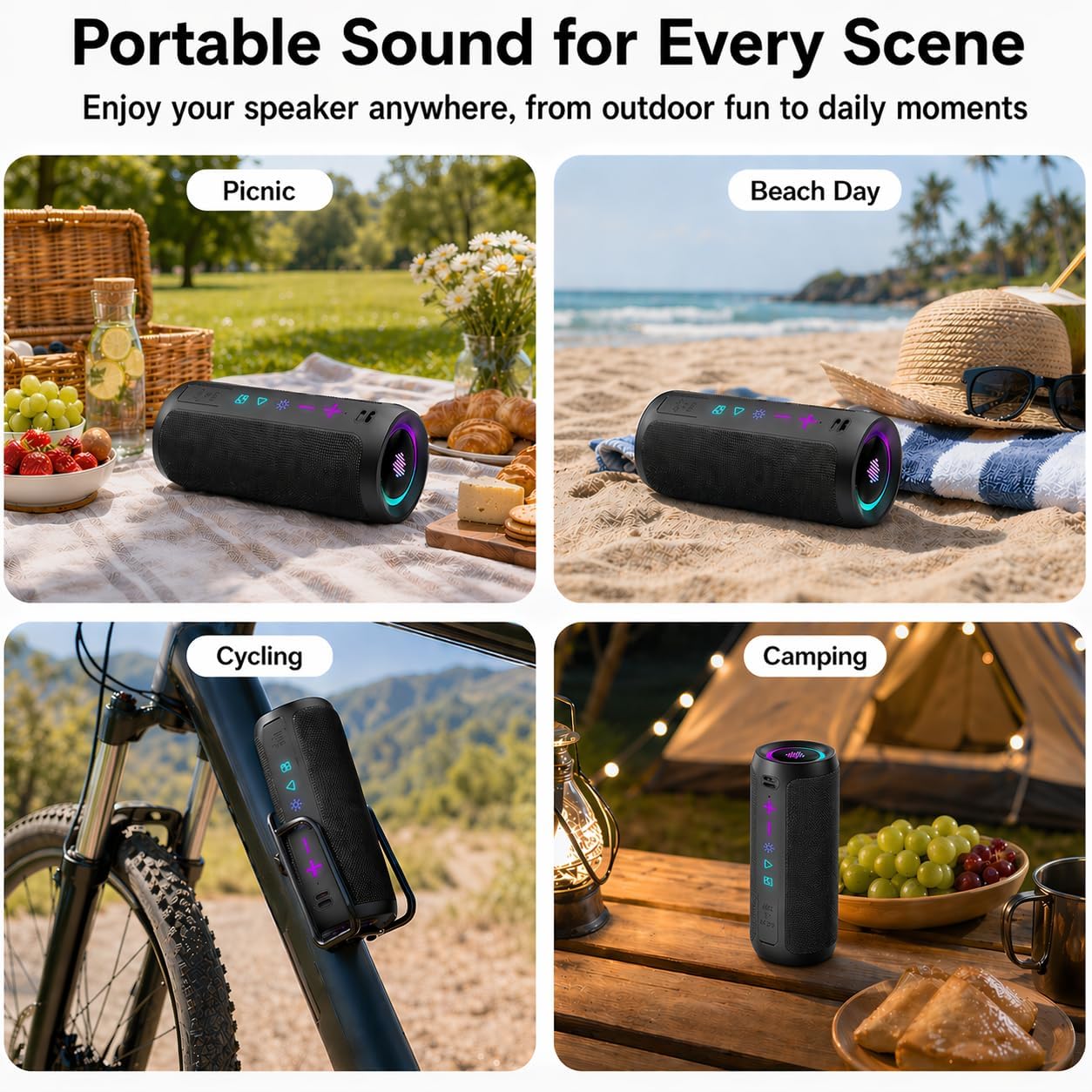 Thumbnail 6 de Cassa Bluetooth Portatile Potente 25W con Bluetooth 5.4, IPX7 e TWS (fino a 24 ore) + RGB