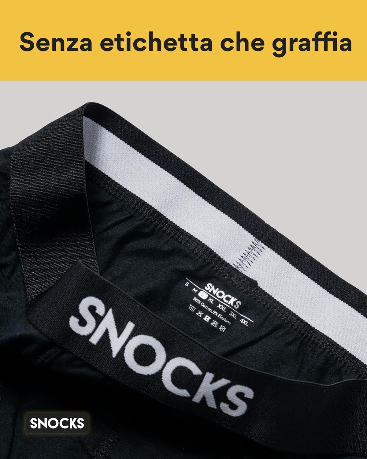 Detalle de Snocks Pacco 6 Boxer Uomo Cotone Bio S-4XL
