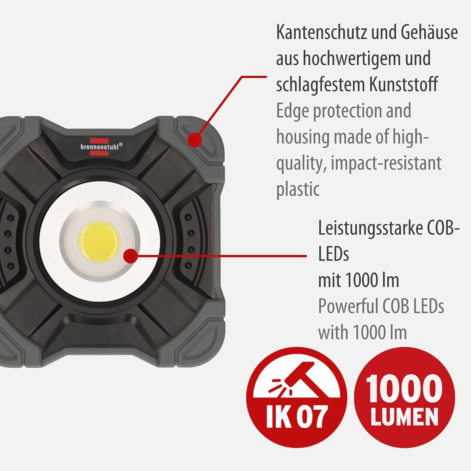 Thumbnail 1 de Brennenstuhl SH 1000 MAC - Faro LED portátil y recargable 🔦