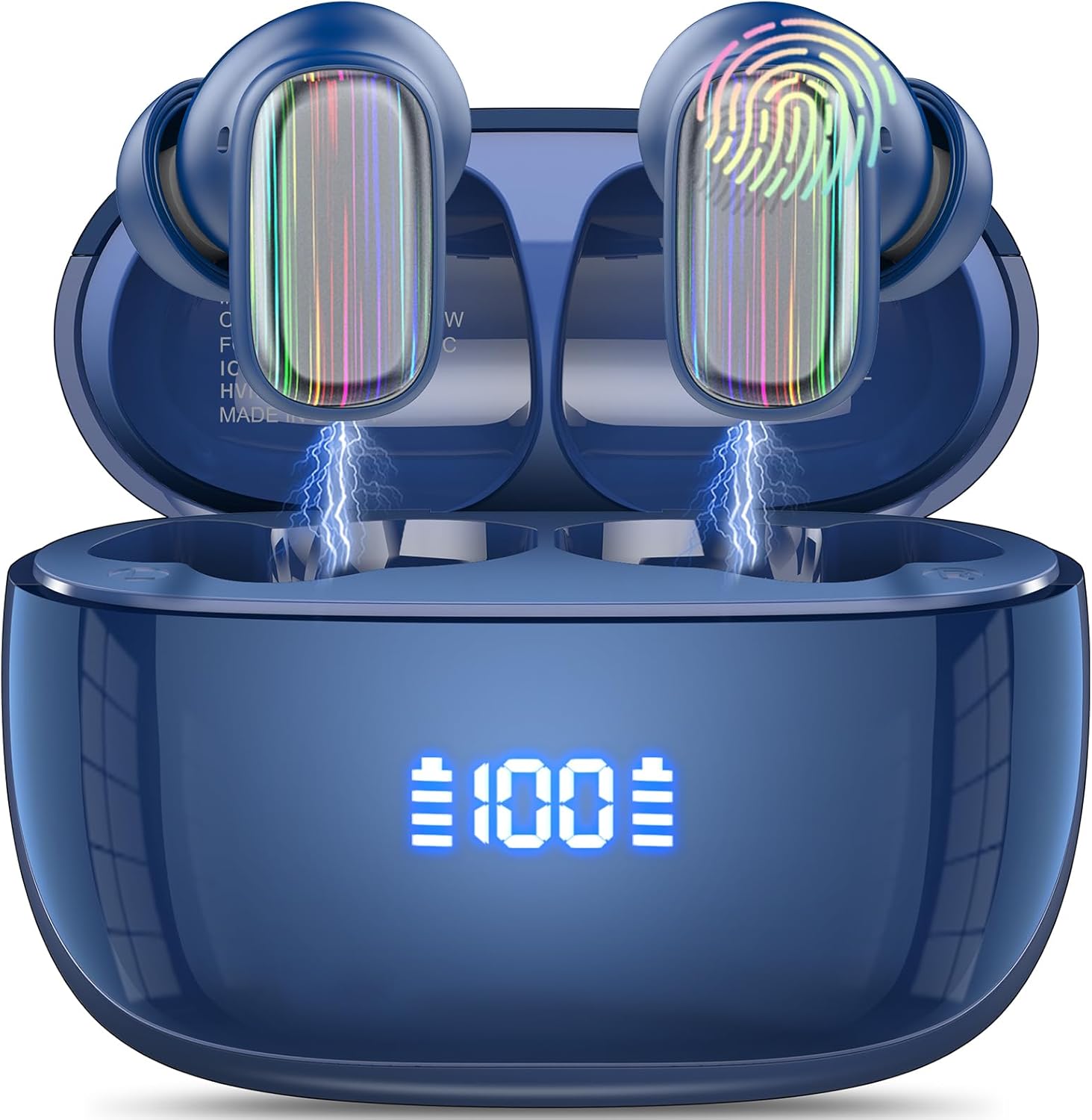 Detalle de Conyat Écouteur Traducteur Instantané 164 Langues – Bluetooth 5.4, 3 en 1 (Musique, Appels, Traduction) – Bleu