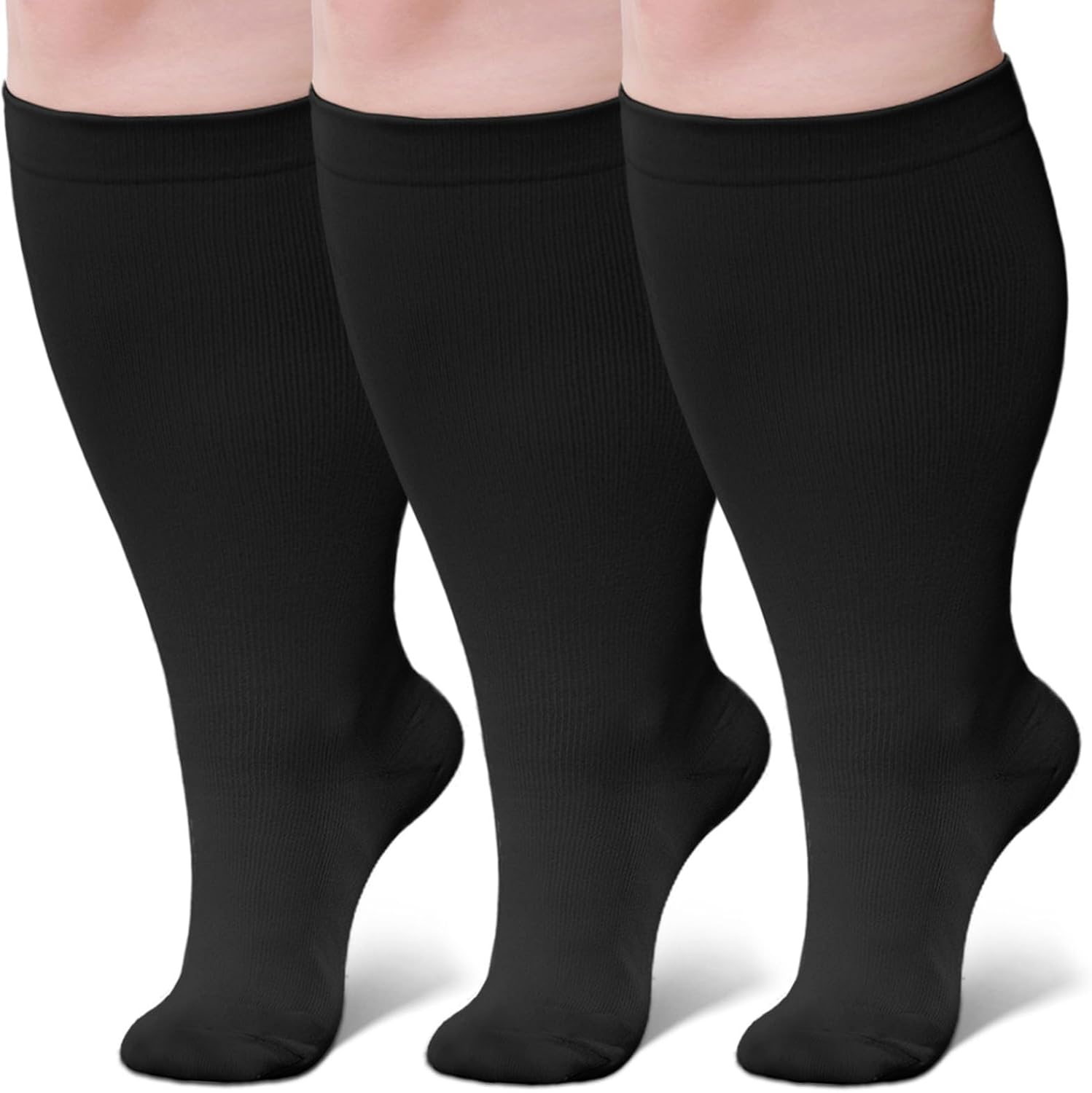 Detalle de ZFSOCK Calze Compressione Graduata 20-30 mmHg Bright: Taglie Forti Unisex