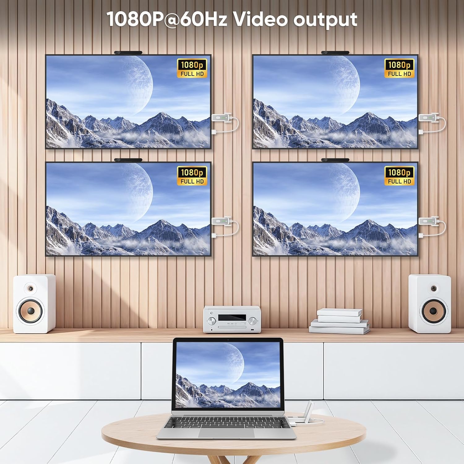 Detalle 2 de Wireless HDMI Transmitter and 4 Receivers Kit (2.4G/5G, Plug & Play) — 500 ft/150 m, 1080P