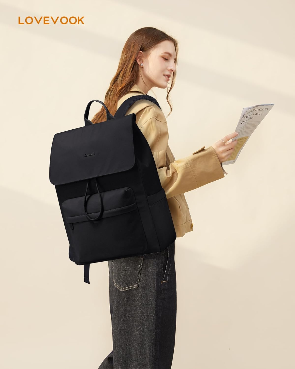 Thumbnail 1 de LOVEVOOK Rucksack Damen Leichter Schulrucksack