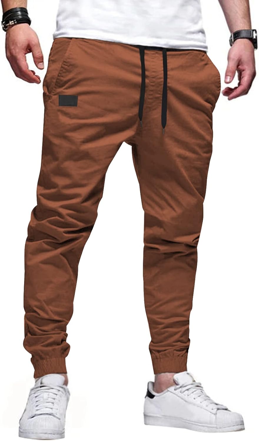 Thumbnail 6 de JMIERR Mens Casual Joggers Pants — Cotton Drawstring Chino Cargo for Everyday Comfort