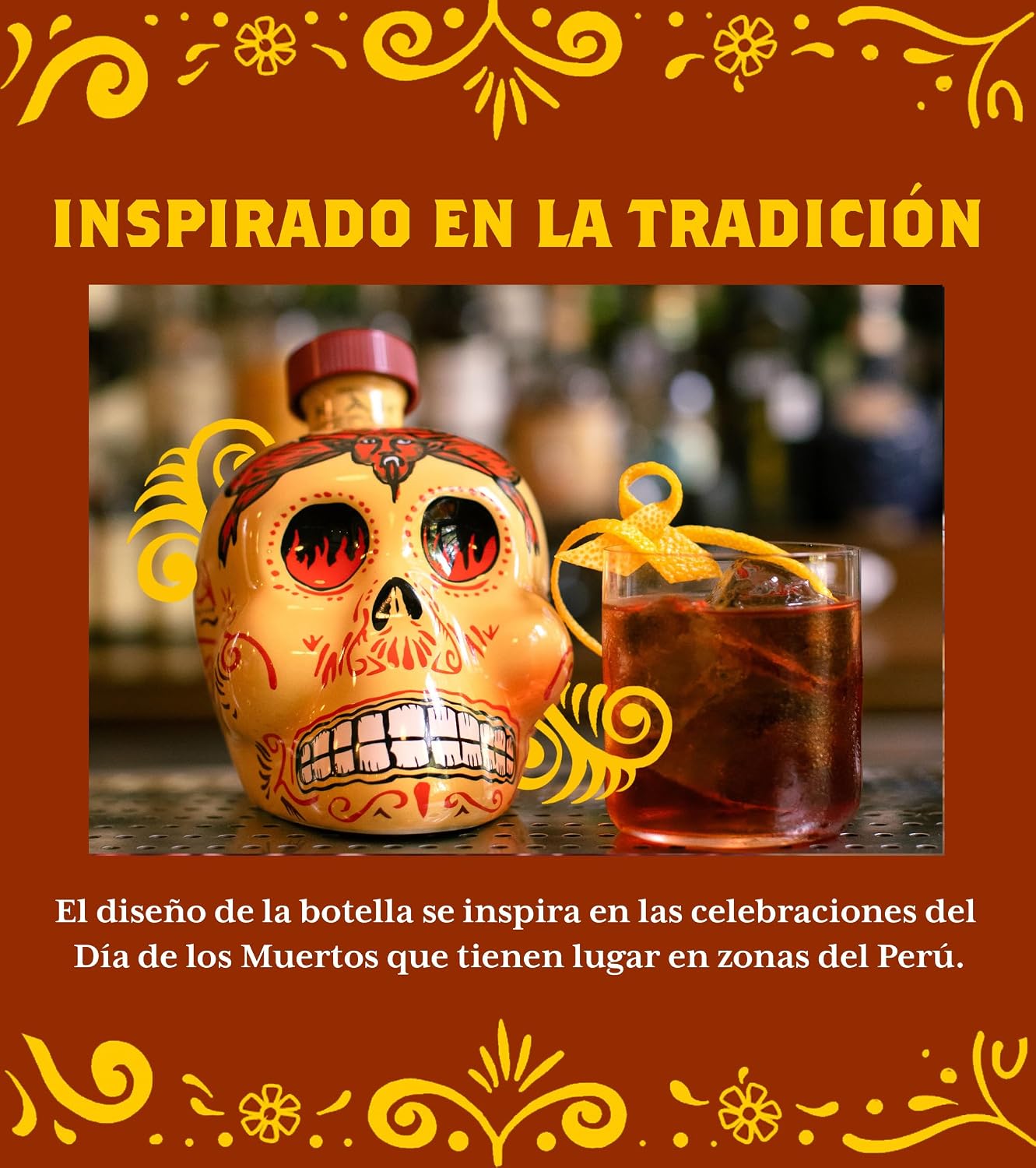 Detalle de KAH Tequila Reposado D铆a de los Muertos 馃 70cl