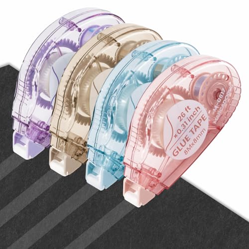 MARCADORUS Glue Tape Roller for Scrapbooking – Double-Sided Adhesive, 106 Ft