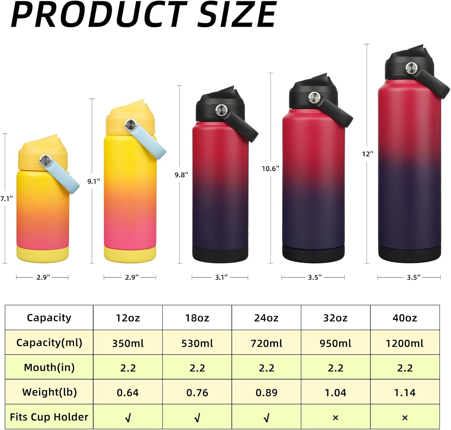 Thumbnail 4 de BJPKPK Insulated Water Bottle 12 oz