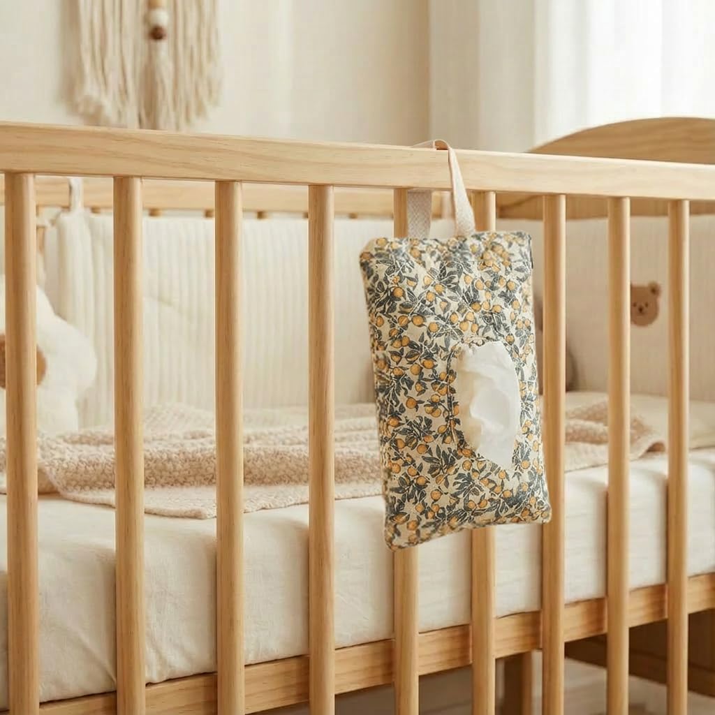 Detalle 2 de Quilted Baby Wipe Pouch, Floral