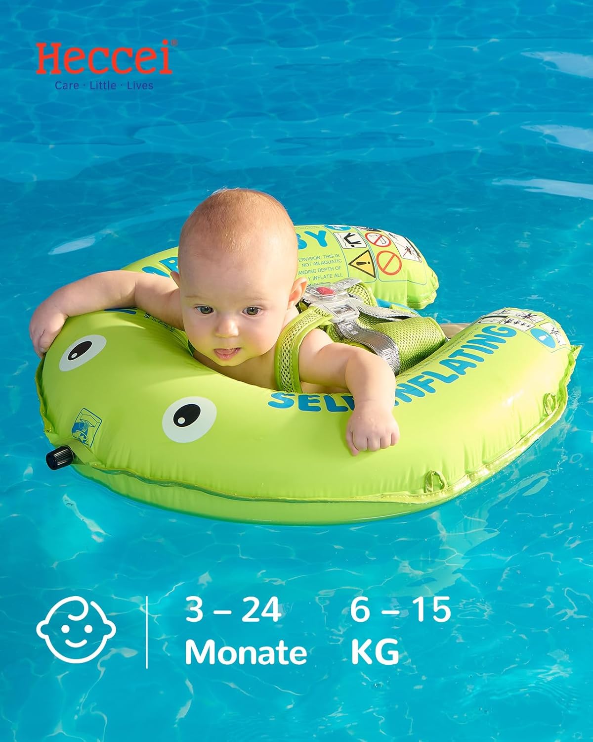 Thumbnail 6 de HECCEI Schwimmring Baby – Selbstaufblasbar, kompakt und sicher für Babys von 3–24 Monaten