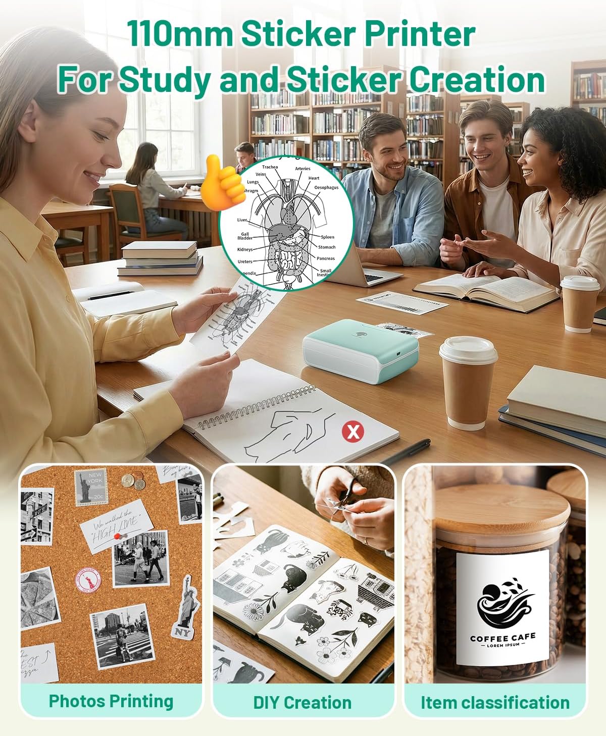 Thumbnail 2 de Phomemo M04S stampante termica 110 mm 🖨