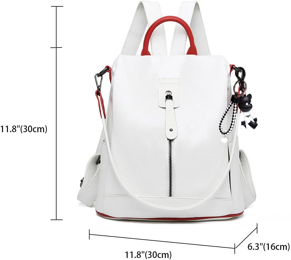 Thumbnail 3 de BUKESIYI Donna Borsa Zaino Elegante Zainetto PU Pelle Bianco IT78158