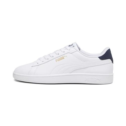 Thumbnail 5 de PUMA Smash 3.0 Unisex – Baskets cuir blanc/bleu marine/or, pointure 45 EU