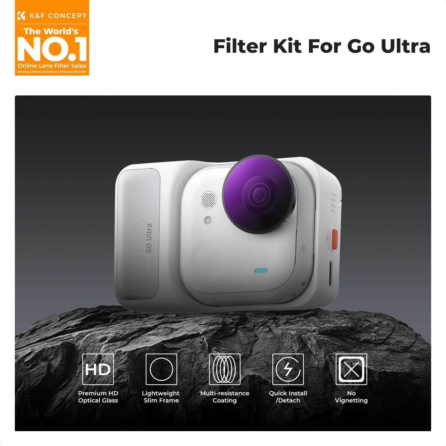 Thumbnail 1 de K&F Concept 4-Pack CPL ND8/ND16/ND32 Filters for Insta360 GO Ultra