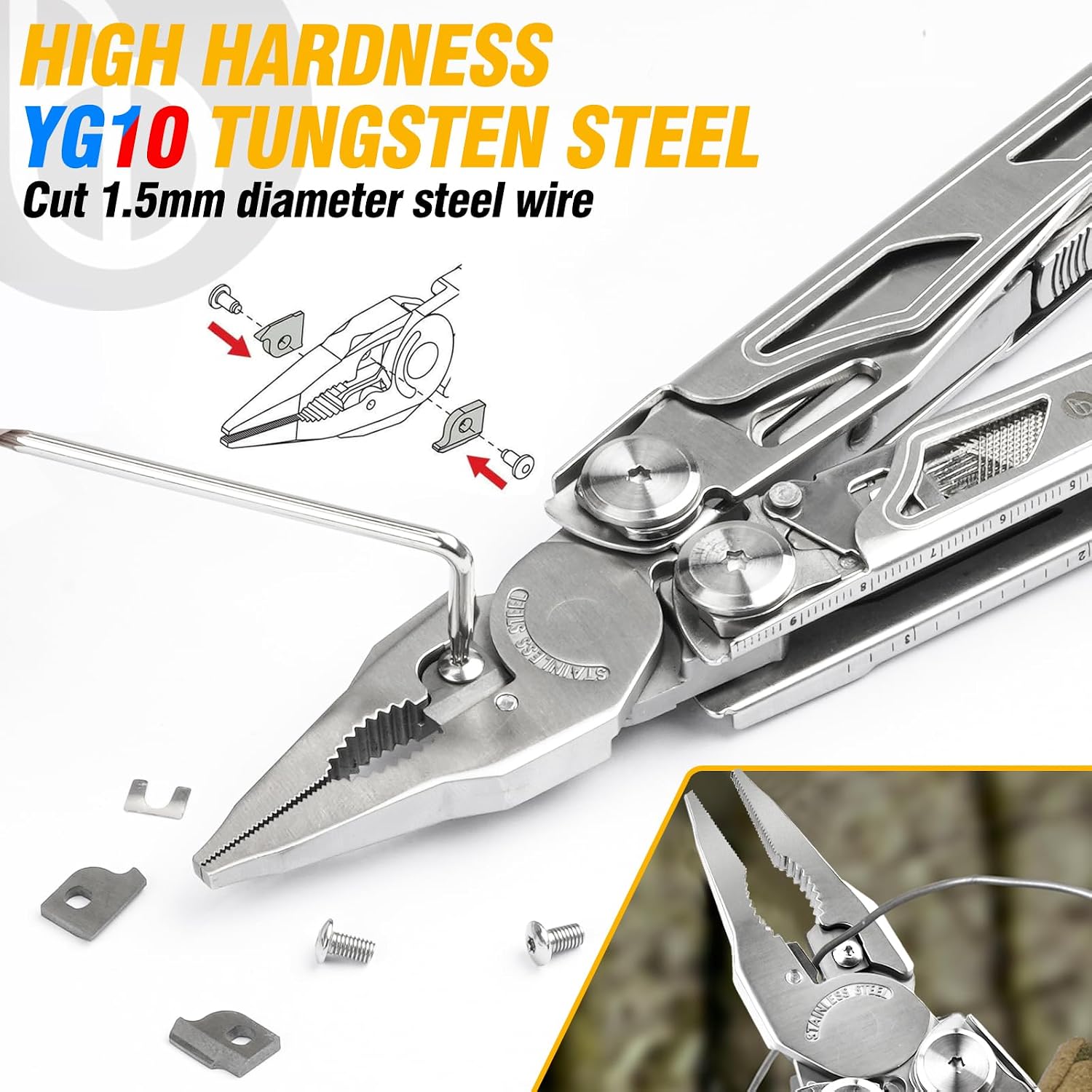 Detalle de BIBURY Multitool 32 Funktionen đź›