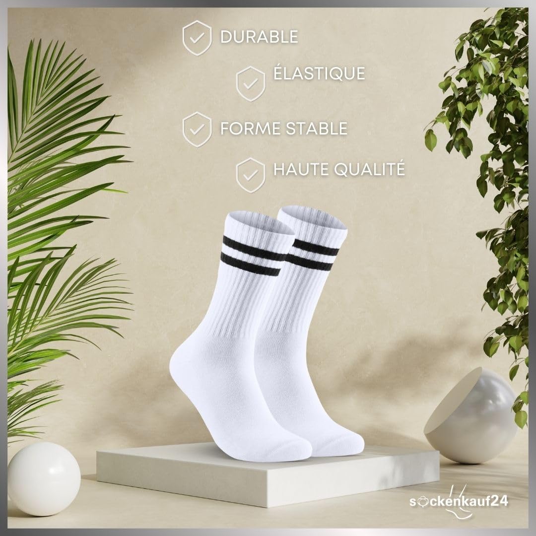 Thumbnail 2 de sockenkauf24 Chaussettes de sport Tennis Crew pour Homme/Femme : respirantes et renforcées