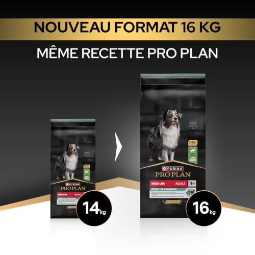Thumbnail 1 de Purina Pro Plan Sensitive Digestion — Croquettes pour chien adulte taille moyenne, agneau, 3 kg