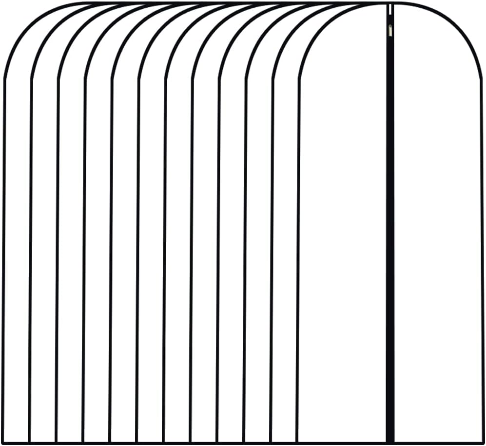 Thumbnail 6 de Garment Bags for Hanging Clothes 24x40 White Breathable Suit Covers