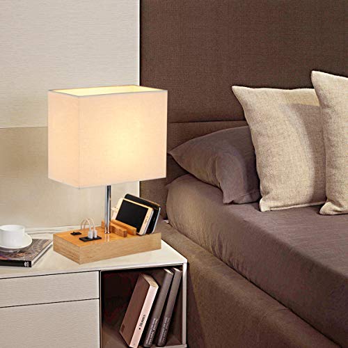Thumbnail 5 de Briever USB Bedside Table Lamp with 3 USB Ports and Phone Dock