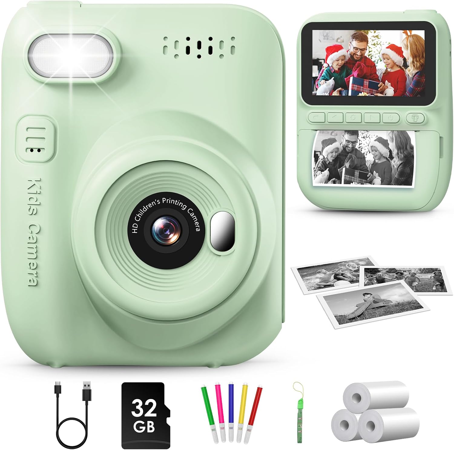 Detalle de GREENKINDER Kids Camera 1080P with 32GB card