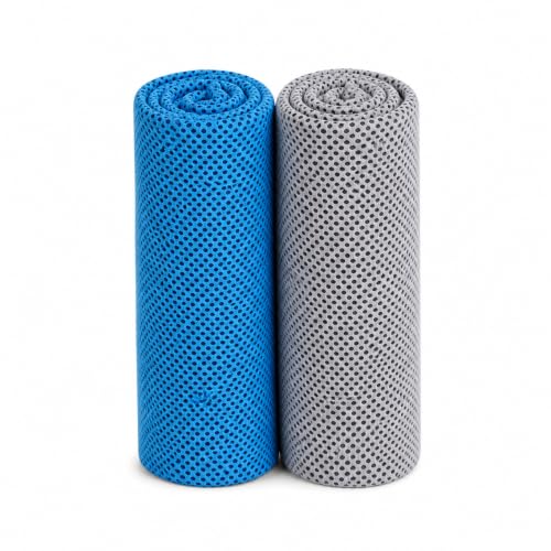 Detalle de Healeved 2er Kühlhandtuch – Schnelltrocknendes Sporthandtuch für Fitness