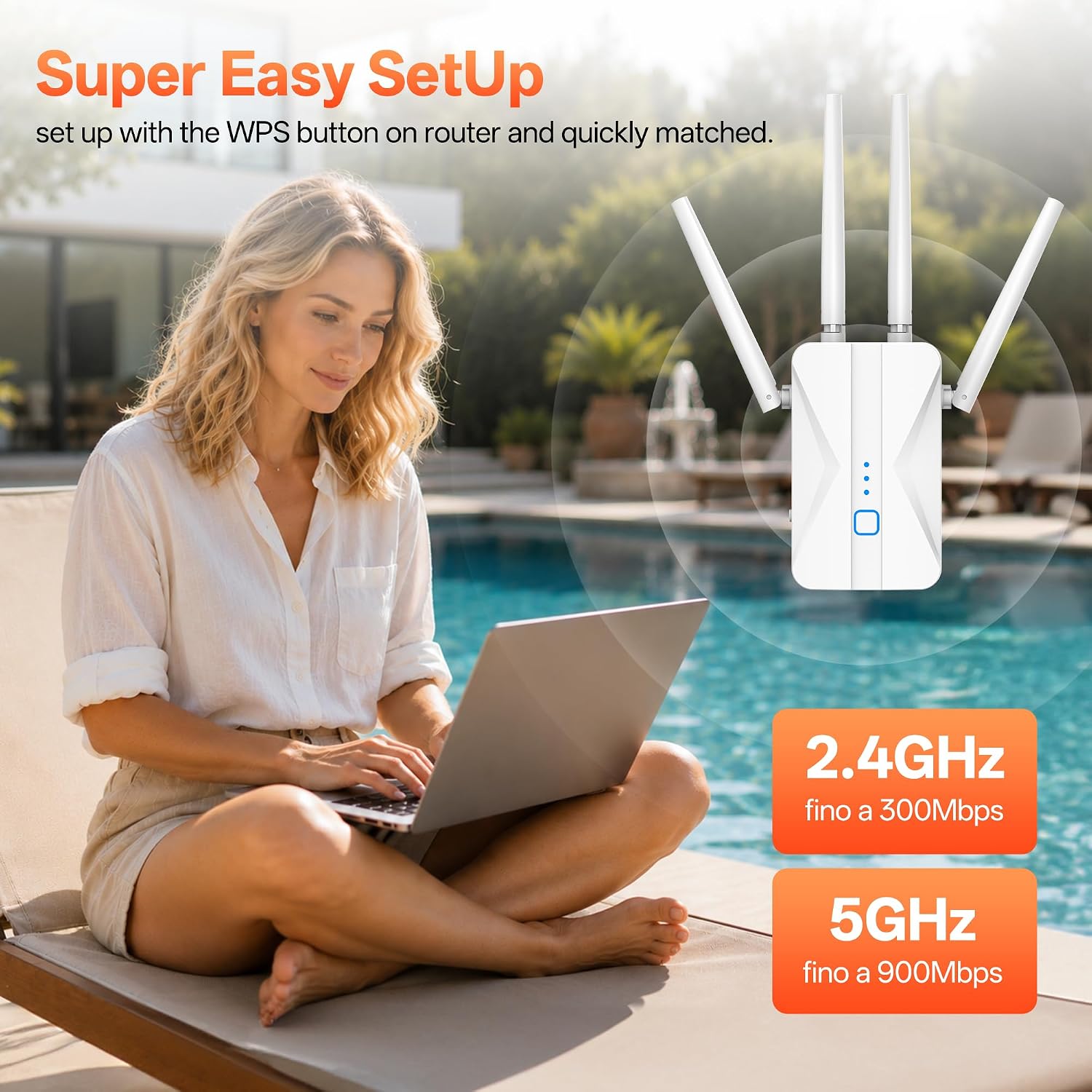 Detalle 2 de Mekupc WiFi Extender AC1200