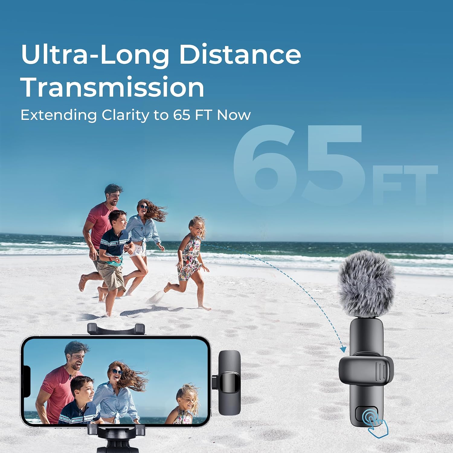 Detalle de YRF Wireless Lavalier Microphone for iPhone, iPad and Android — Crystal Sound with Noise Reduction