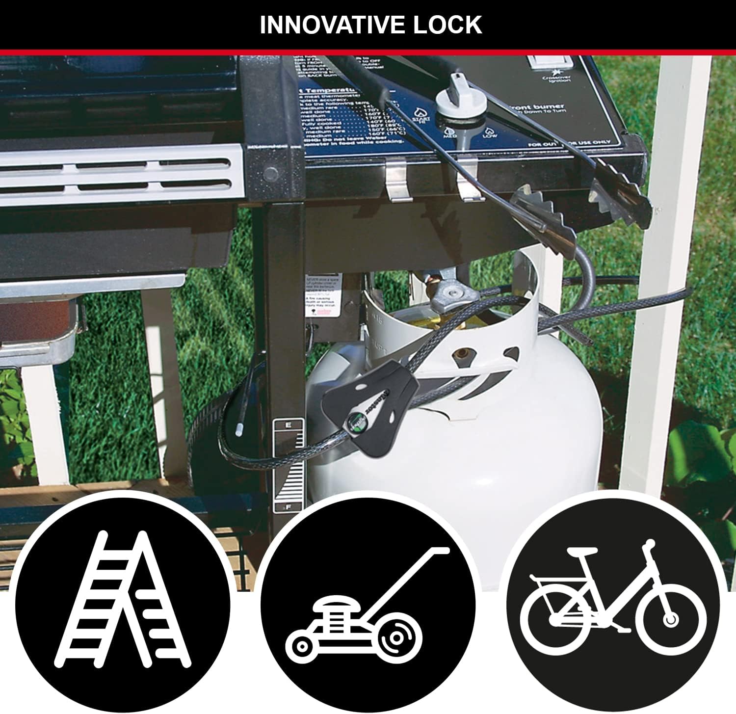 Thumbnail 1 de Master Lock 8418EURD: Cavo antifurto regolabile 1,8 m in vinile