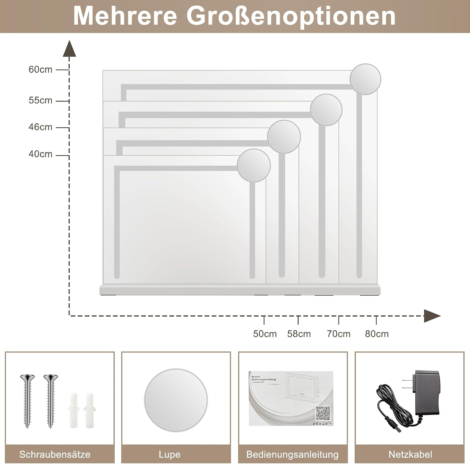 Thumbnail 5 de Mursche Miroir de Maquillage 58 x 60 cm
