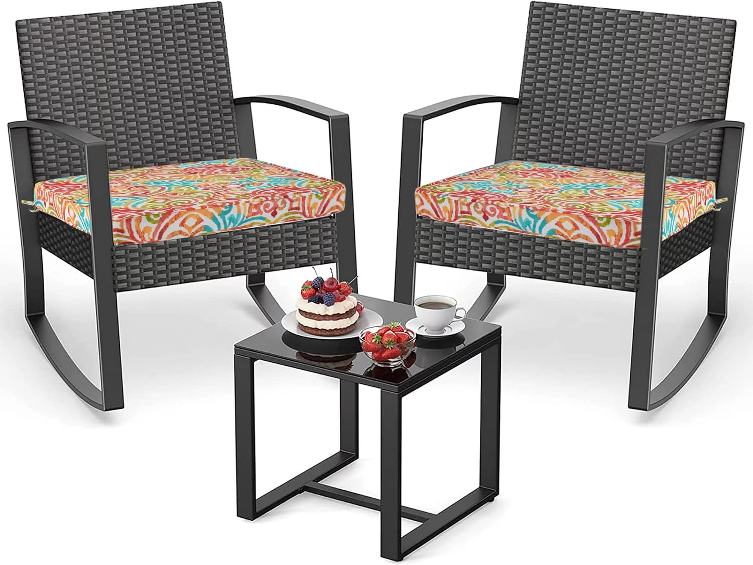 Thumbnail 6 de FUNHOME Patio Chair Cushions 18 x 18 Inches