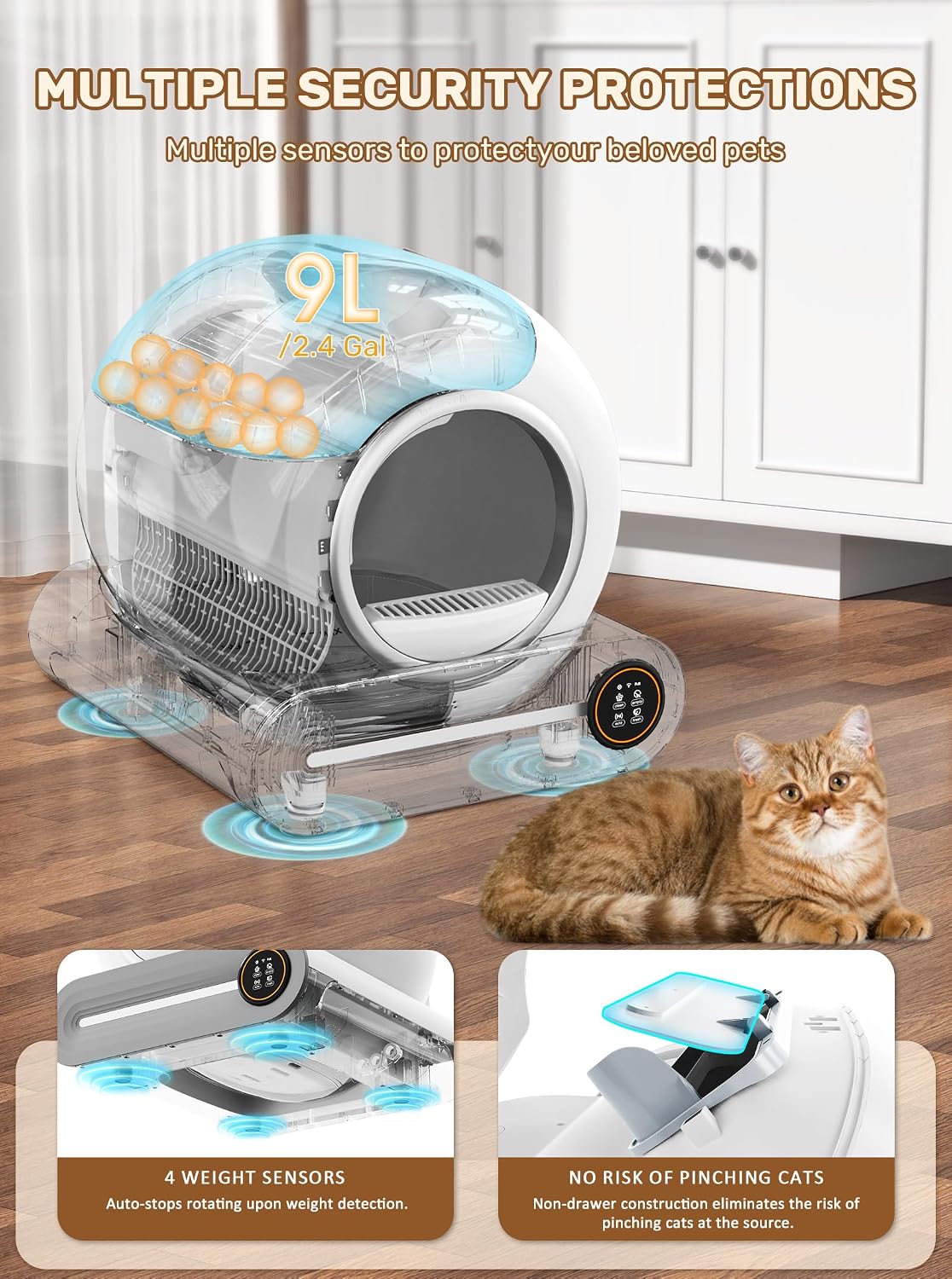 Detalle de Automatic Litter Box 65L Capacity