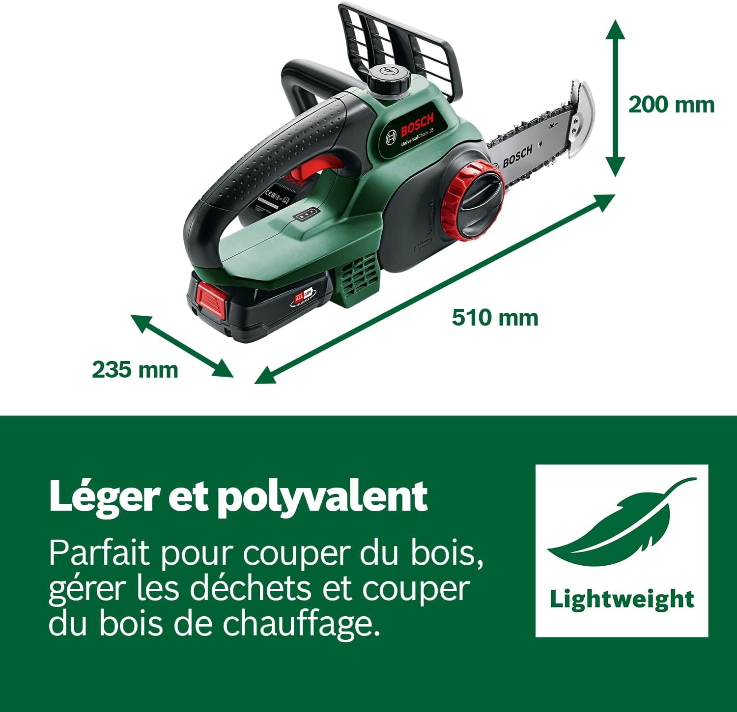 Thumbnail 5 de Tronçonneuse sans-fil Bosch UniversalChain 18 – chaîne 200 mm, système SDS