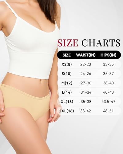 Thumbnail 6 de TANSTC Culotte Femme - Taille Moyenne, Confort Invisible - Pack 6, L