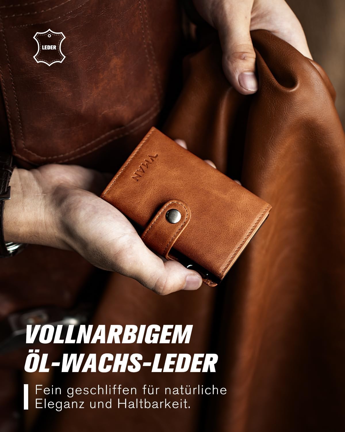 Thumbnail 5 de VMAN Geldbörse Herren Slim Münzfach RFID Schutz