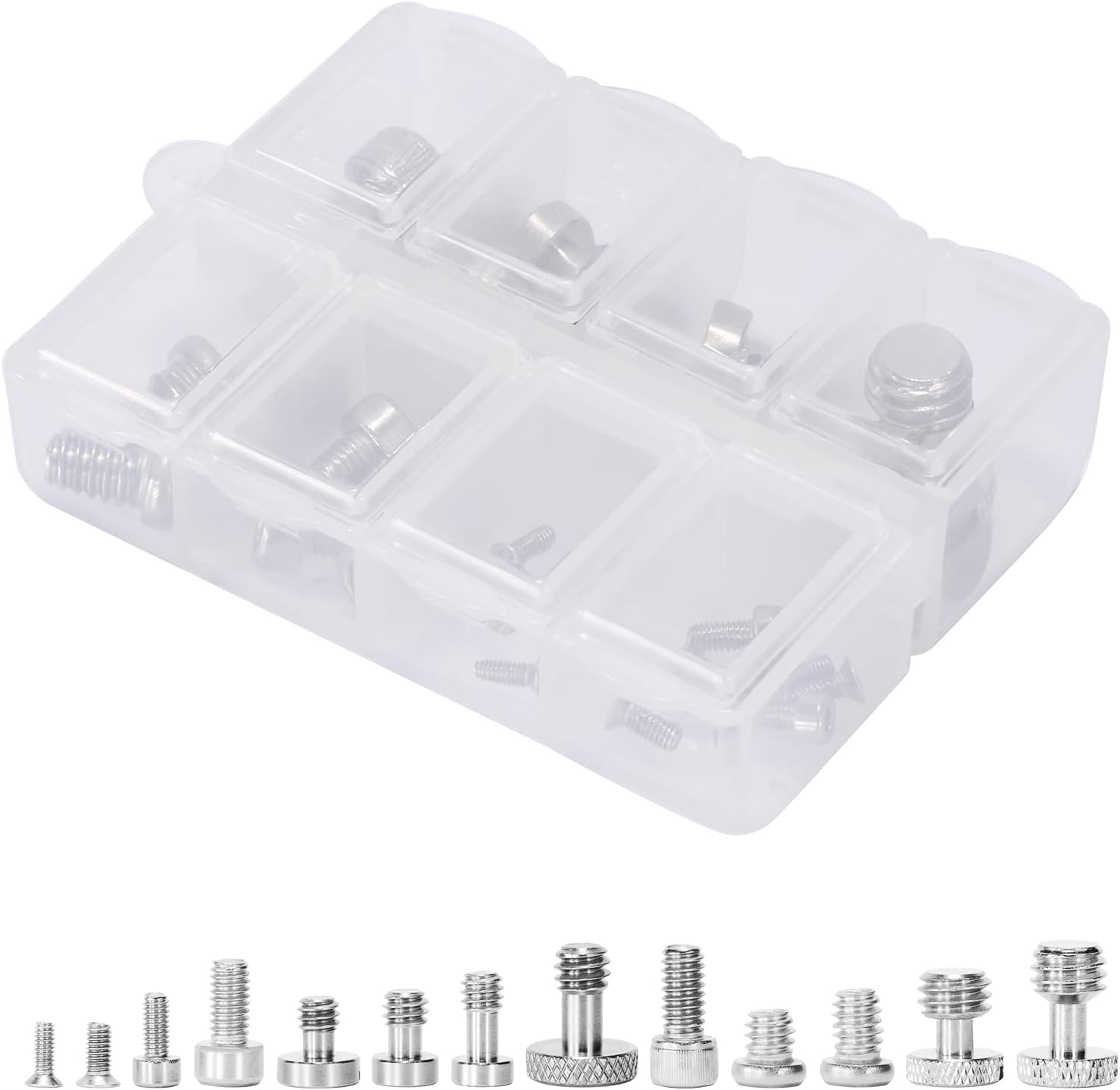Detalle de SMALLRIG Camera Screws Viti per Telecamera, Set 26 viti (1/4, 3/8, M2, M2.5, M3, M4) con scatola