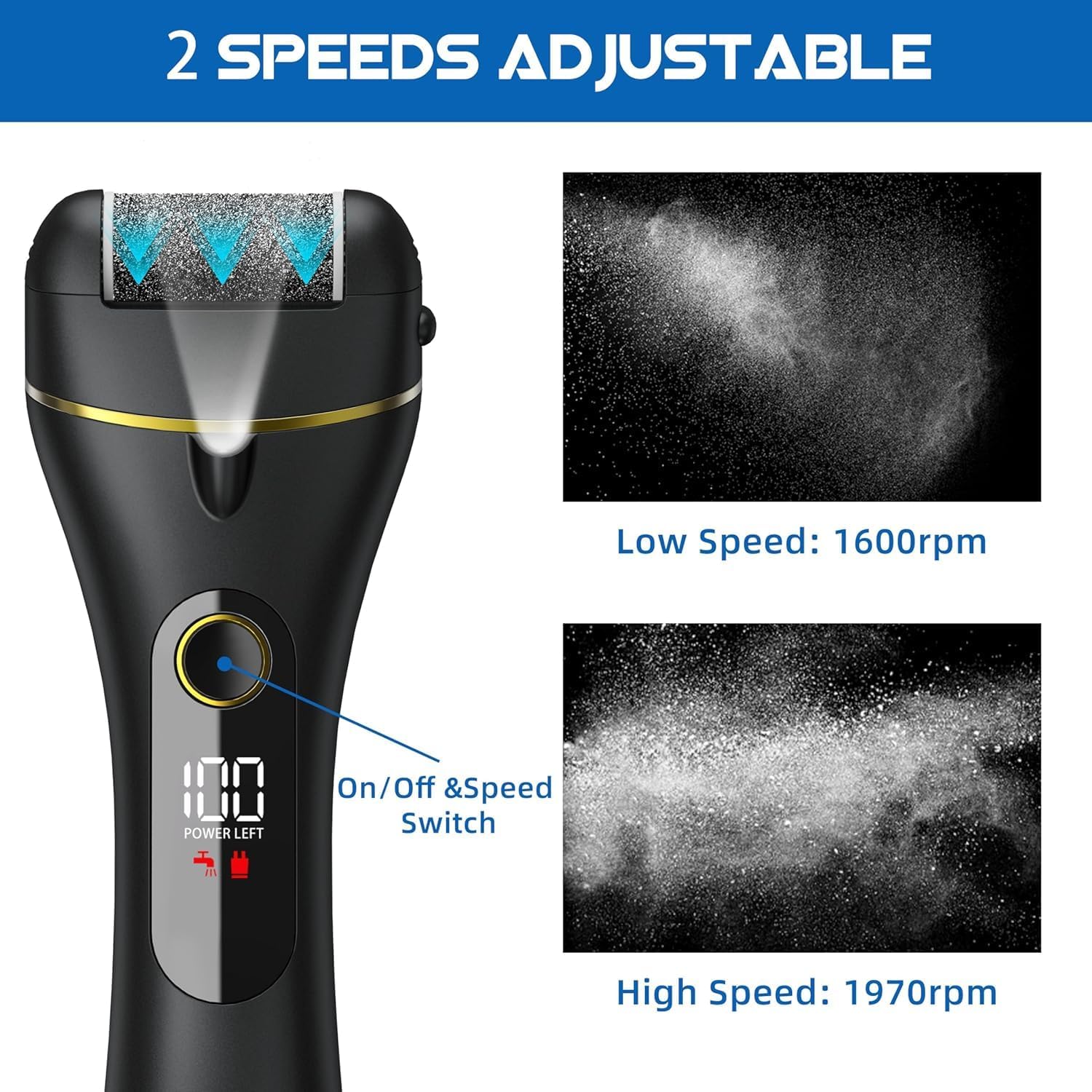 Thumbnail 2 de Vexloria Electric Foot File: 16-in-1 Rechargeable Pedicure Kit