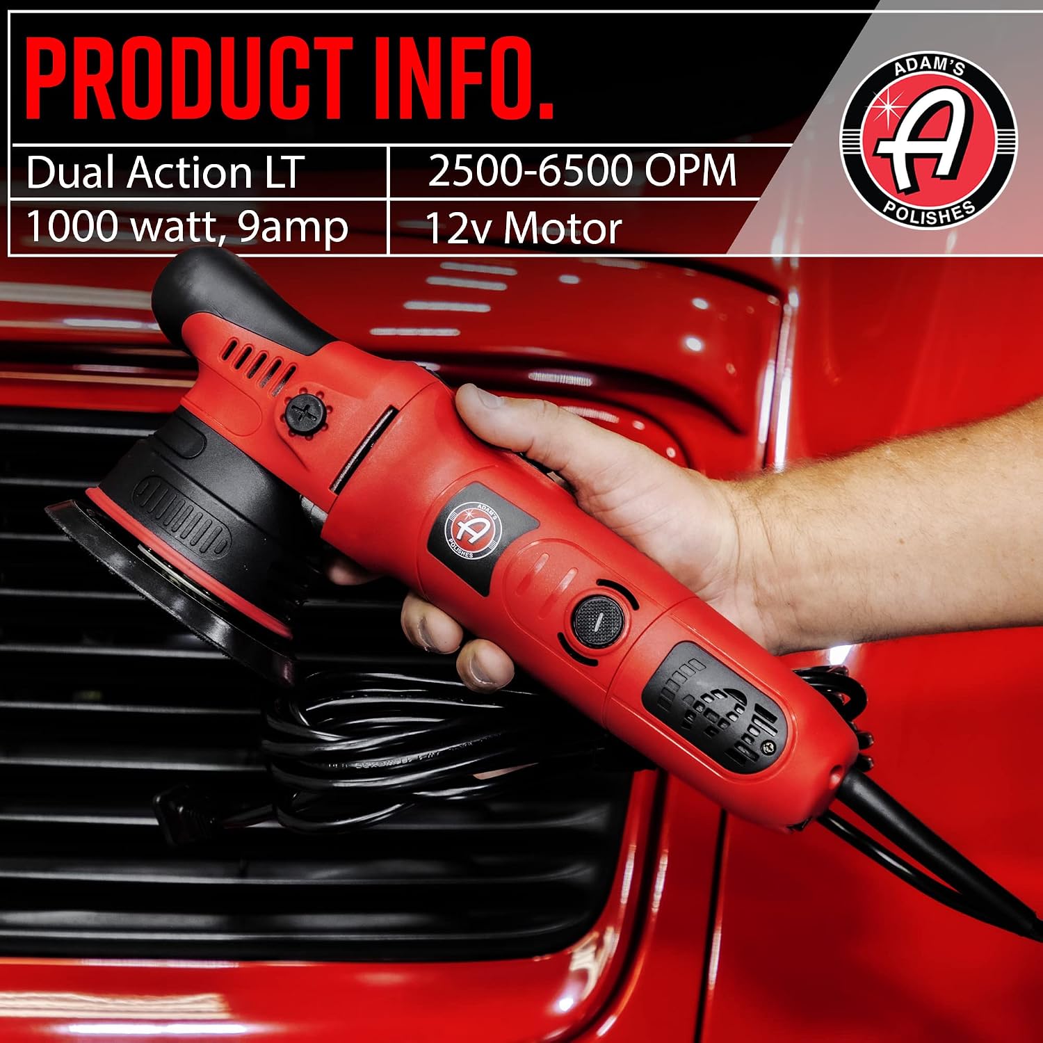 Detalle 2 de Adam's Polishes 9mm Dual Action Polisher — car buffer