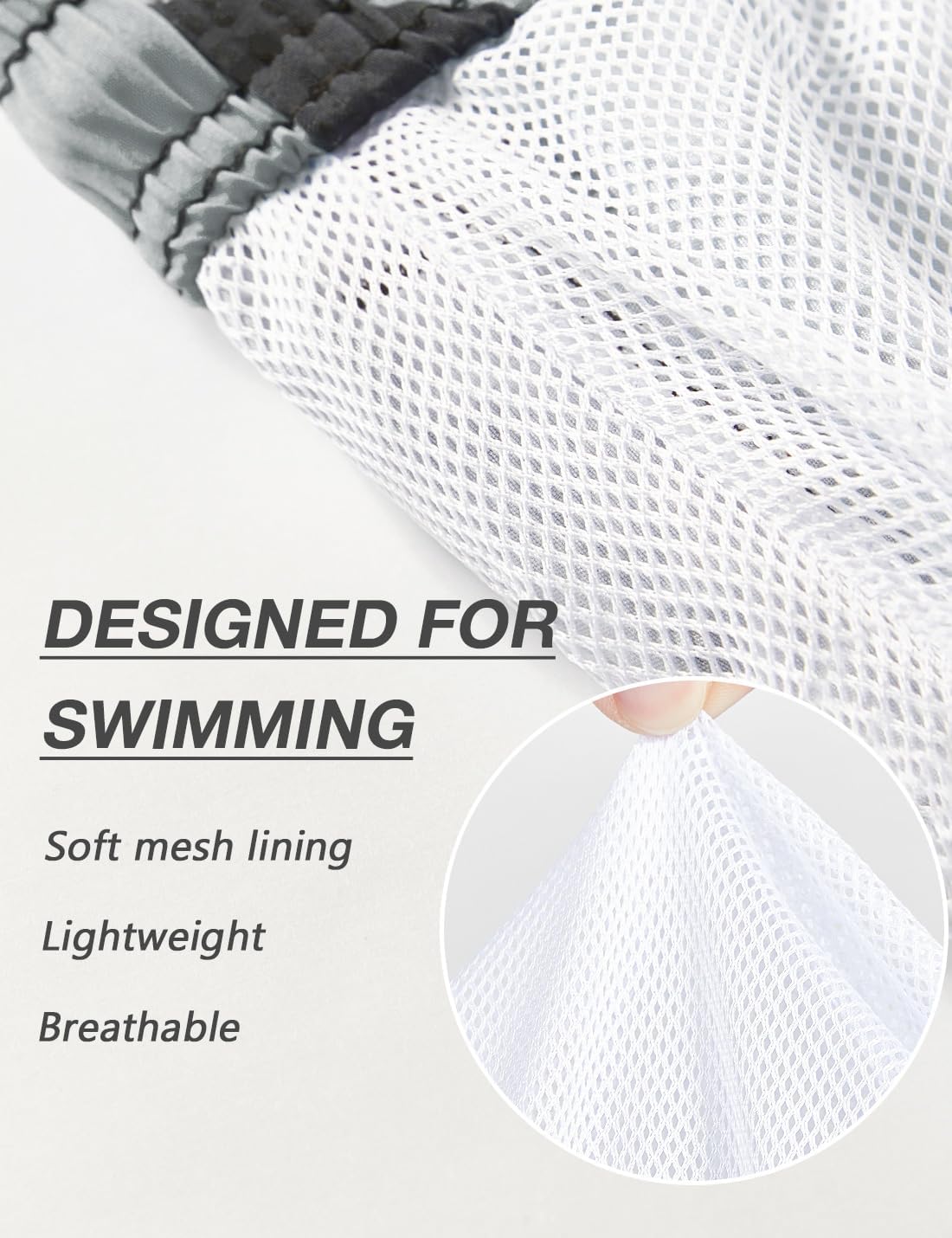 Detalle de iCKER Swimming Shorts Men: Quick Dry Board Shorts with Mesh Lining