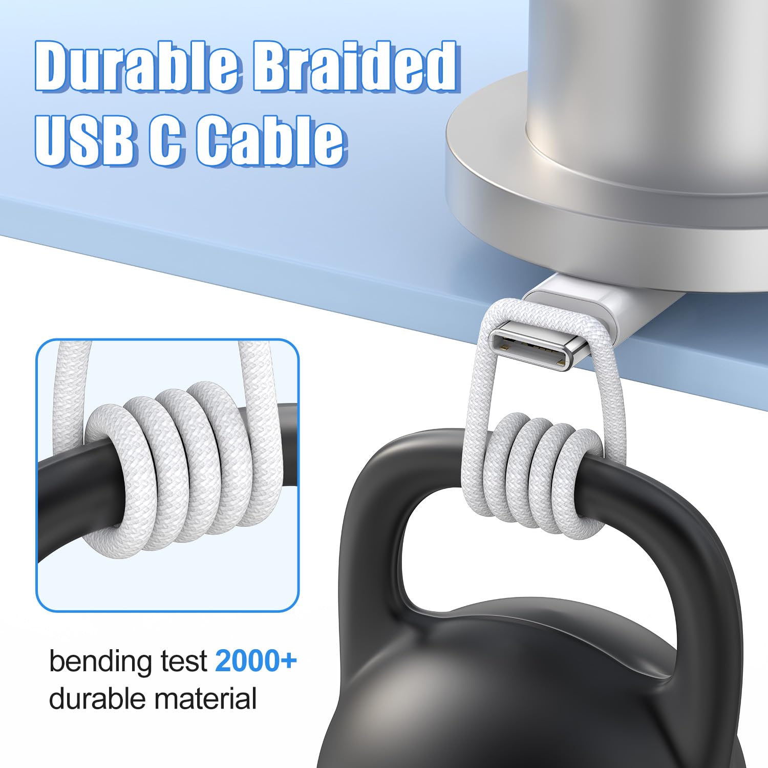 Detalle de USB C to C Charger Cable 3M 60W, 2-pack