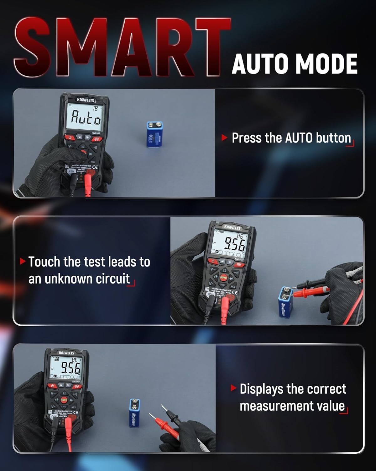 Thumbnail 2 de KAIWEETS Multimetro 4000 conteggi 📟