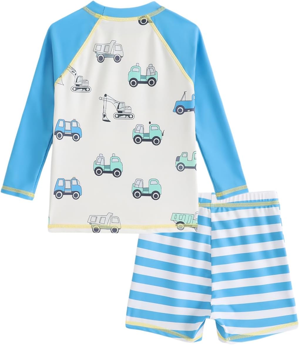 Detalle de Boys Swimming Costume Long Sleeve Rash Vest Set (1-6 Years) with UPF 50+ Sun Protection