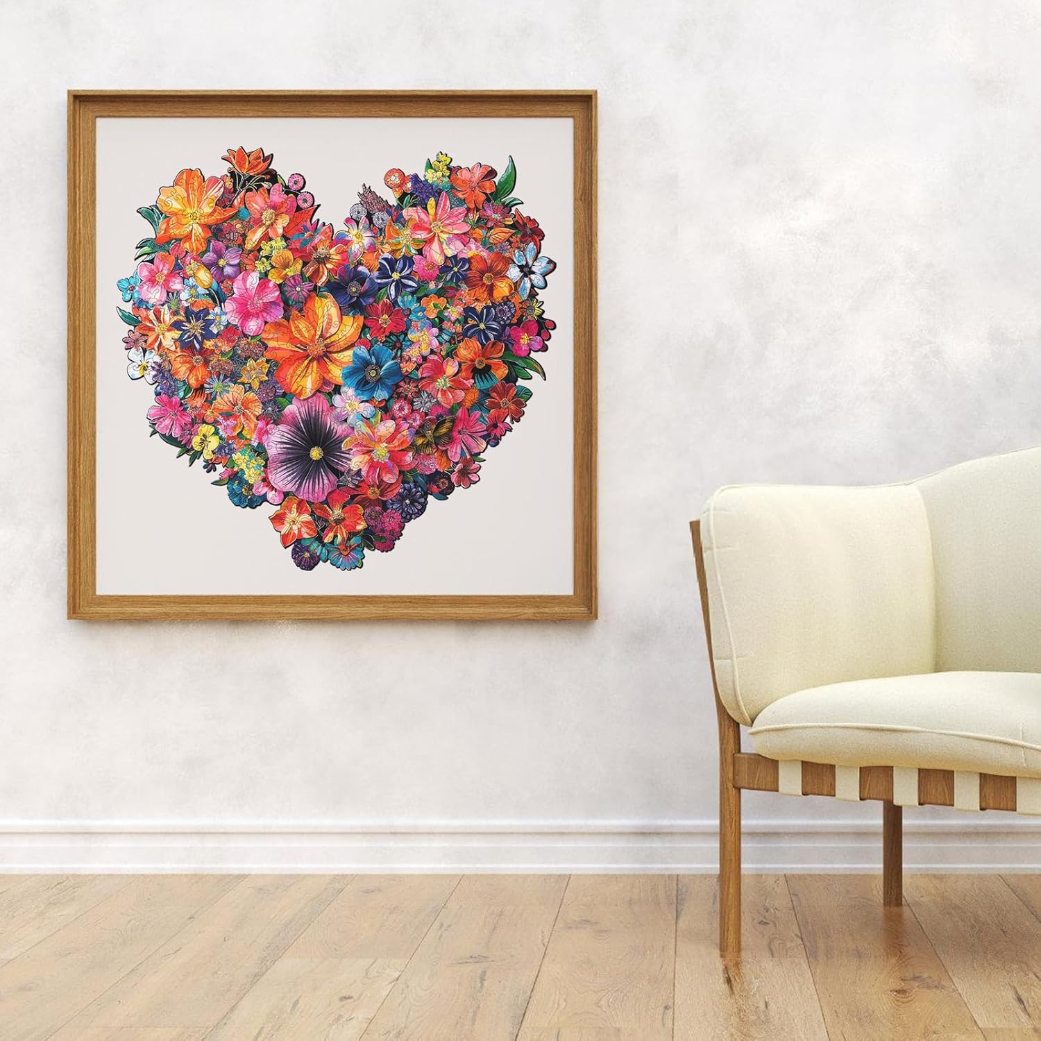 Thumbnail 5 de Mys Aurora 500-Piece Heart Flower Wooden Jigsaw Puzzle for Adults (16.7'' x 16.2'')